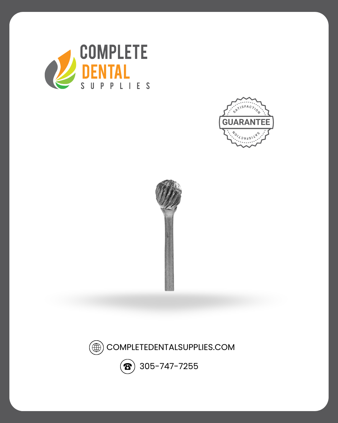 Lab Carbide Bur # M5 Round (HP Shank 2.35mm).