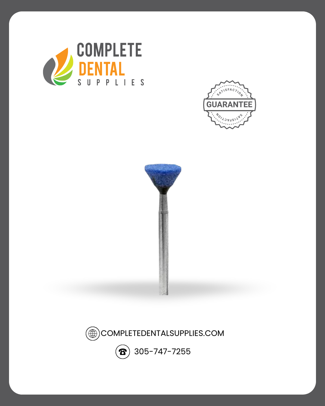 Blue Mounted Stone # B-060, Inverted Cone, 100/box.