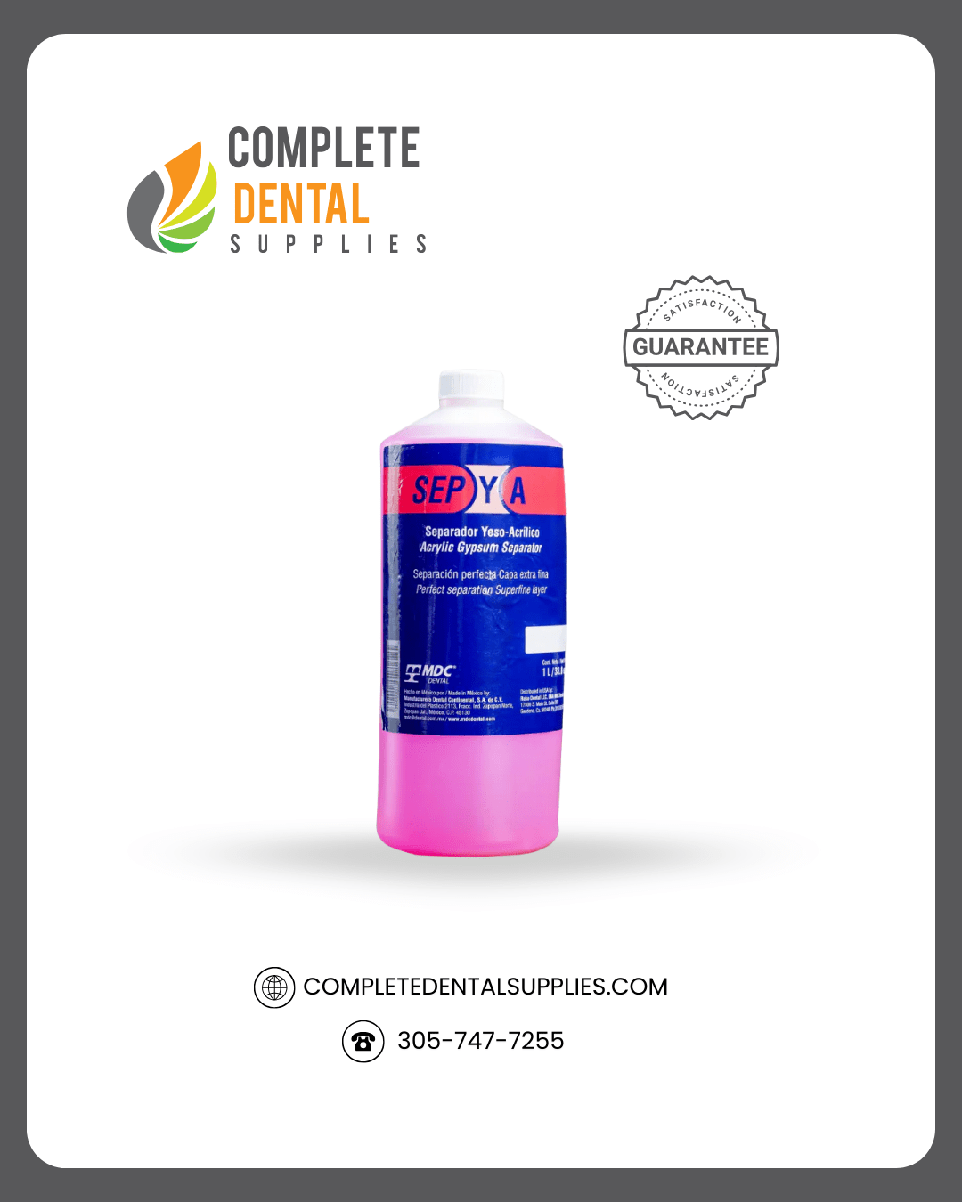 Sepya Acrylic Gypsum Separator 1 Liter