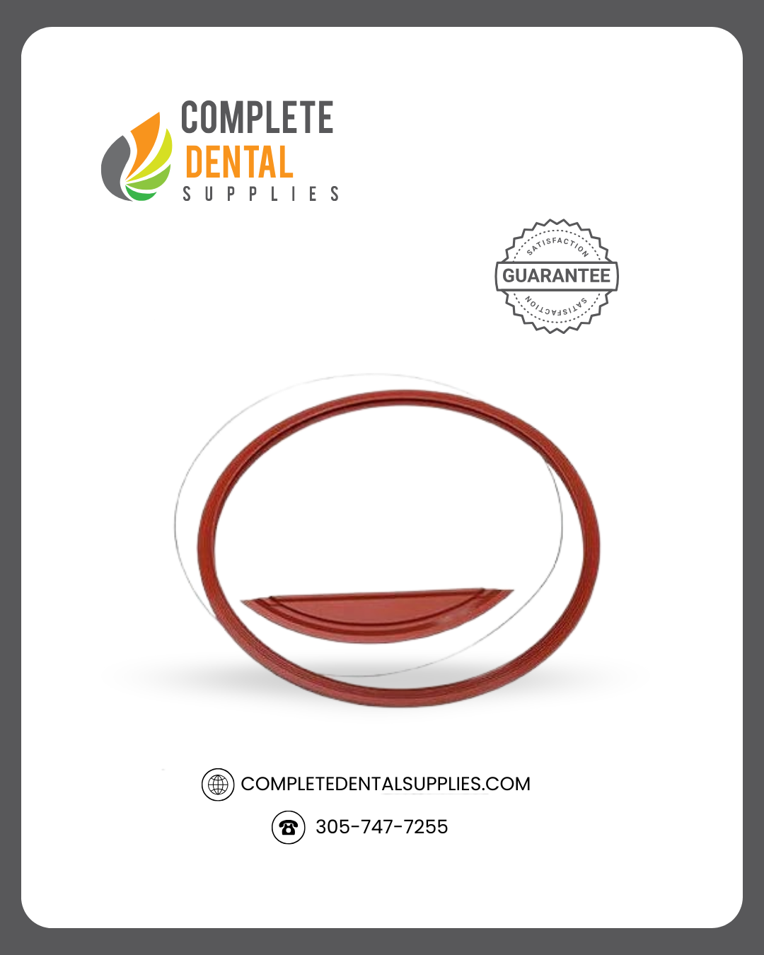 Gasket Seal Kit for Midmark M11, Includes: hoop, dam & gasket.