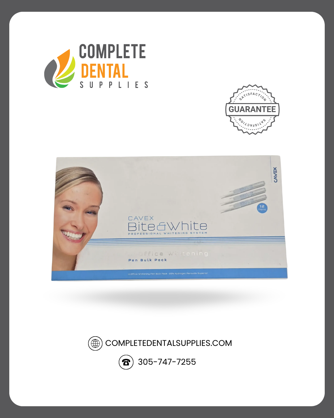 Cavex Bite & White, In-Office Whitening System, Bulk Pack, 2ml X 12 Pen, HP25