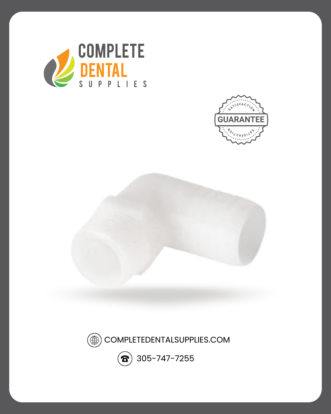 3/4" MPT x 5/8" Barb Elbow Adapter, Plastic, Each.