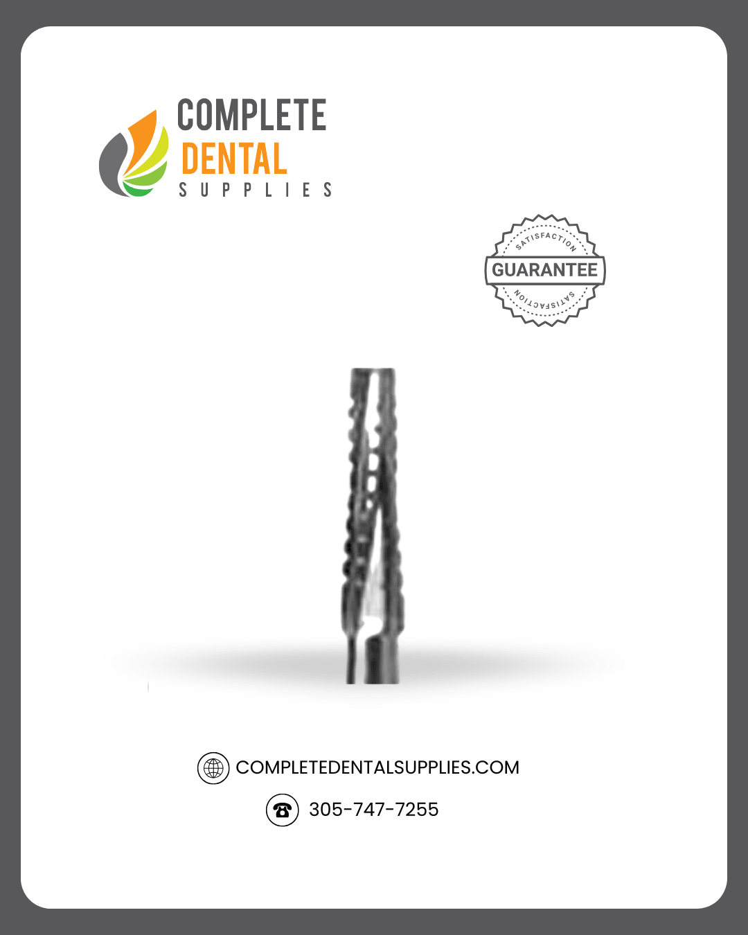 HP 699, Shank 2.35mm, Carbide Bur, cross cut Tapered Flat end, 5pcs/pack.