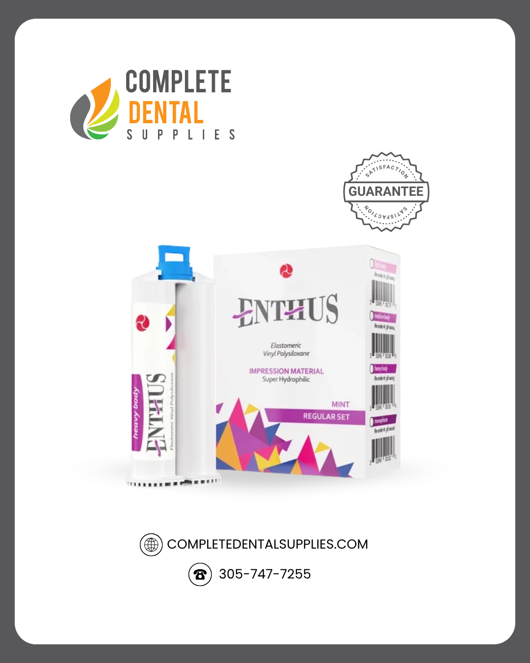 ENTHUS VPS Heavy Body, Regular Set, Spearmint, 4 x 50ml cartridges