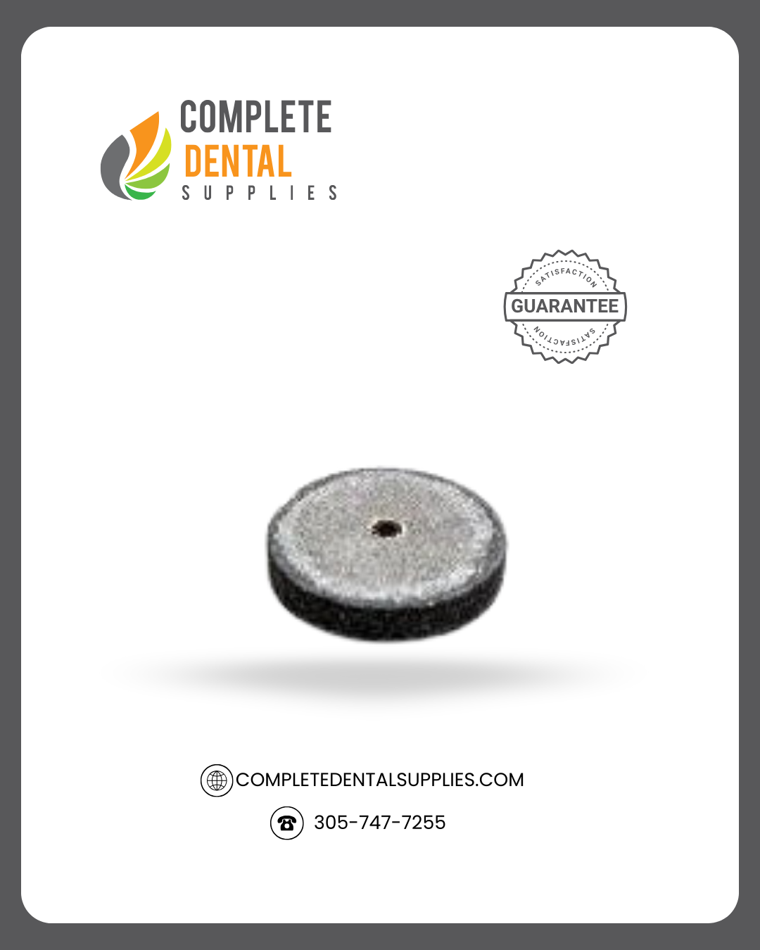 Heatless Unmounted Wheel Gray 25x4.8mm # 1, 50 pcs/box.