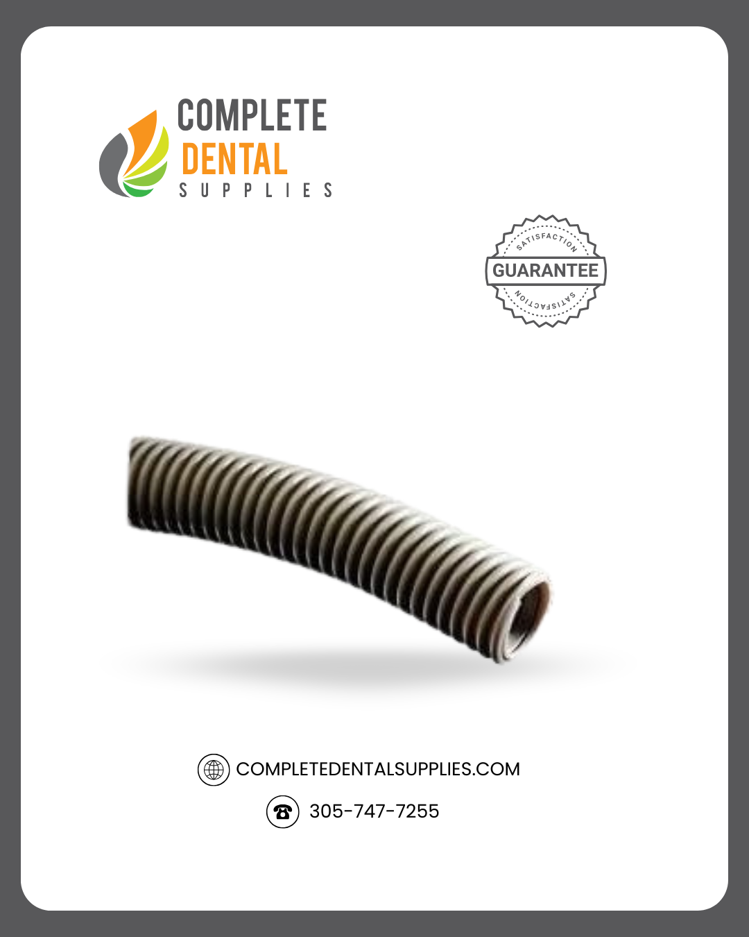 Vacuum Tubing, 3/4" I.D., Corrugated Gray - Priced per Foot.