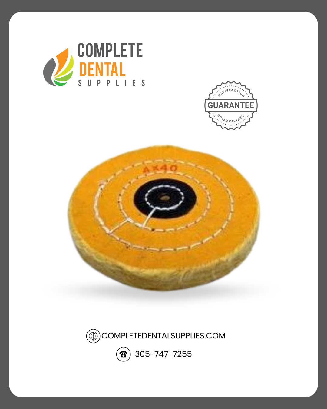 Muslin Buffs yellow, 4" x 40", 12 pcs / pack.