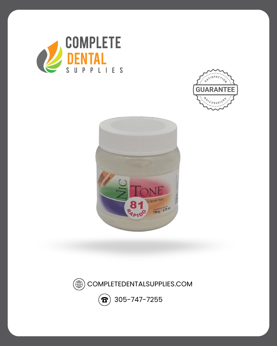 Nic Tone # 81, Tooth Shade, 7oz / Jar