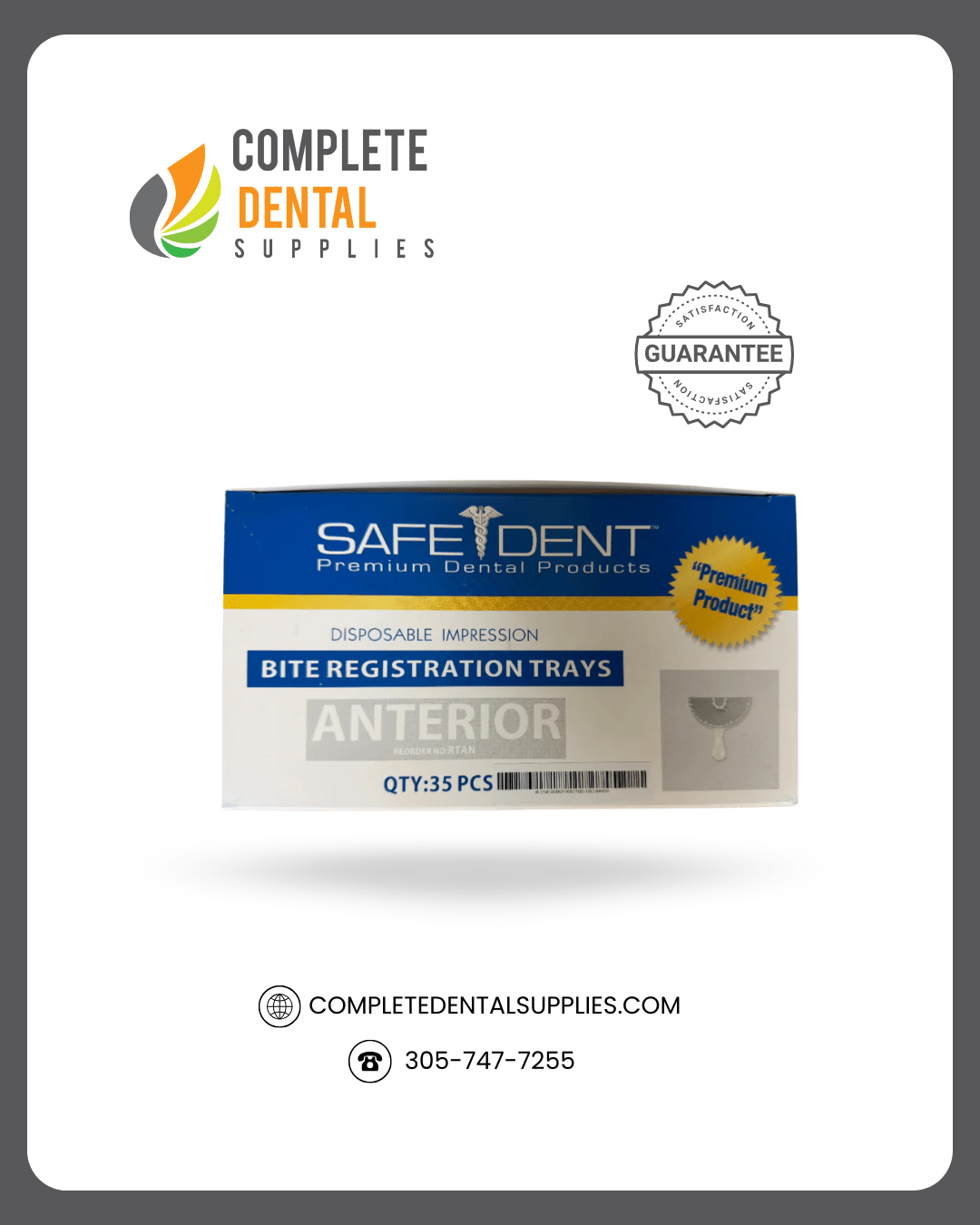 Bite Registration Trays, Anterior, small full, 35pcs/bag