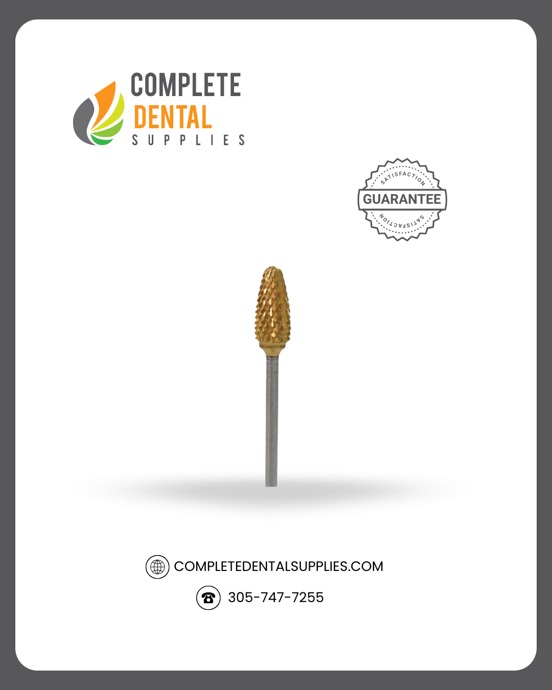 Titanium Nitrite Coated Bur Coarse Cut / each.