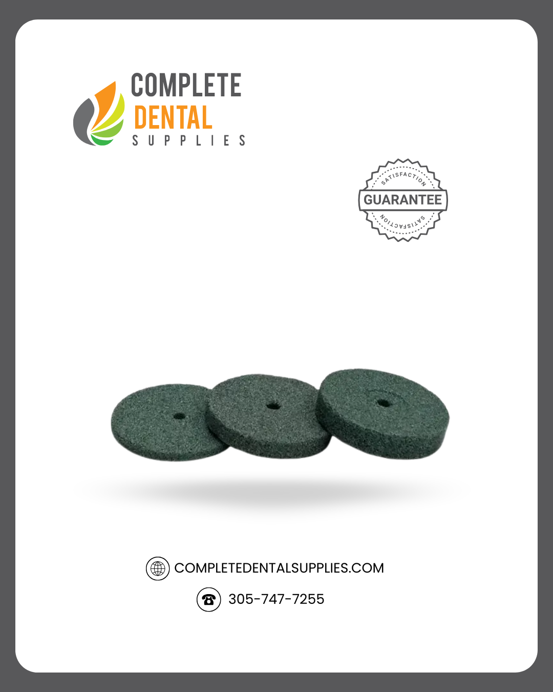 Green Unmounted Stone Abrasive Wheel # G303, 100pcs/box.