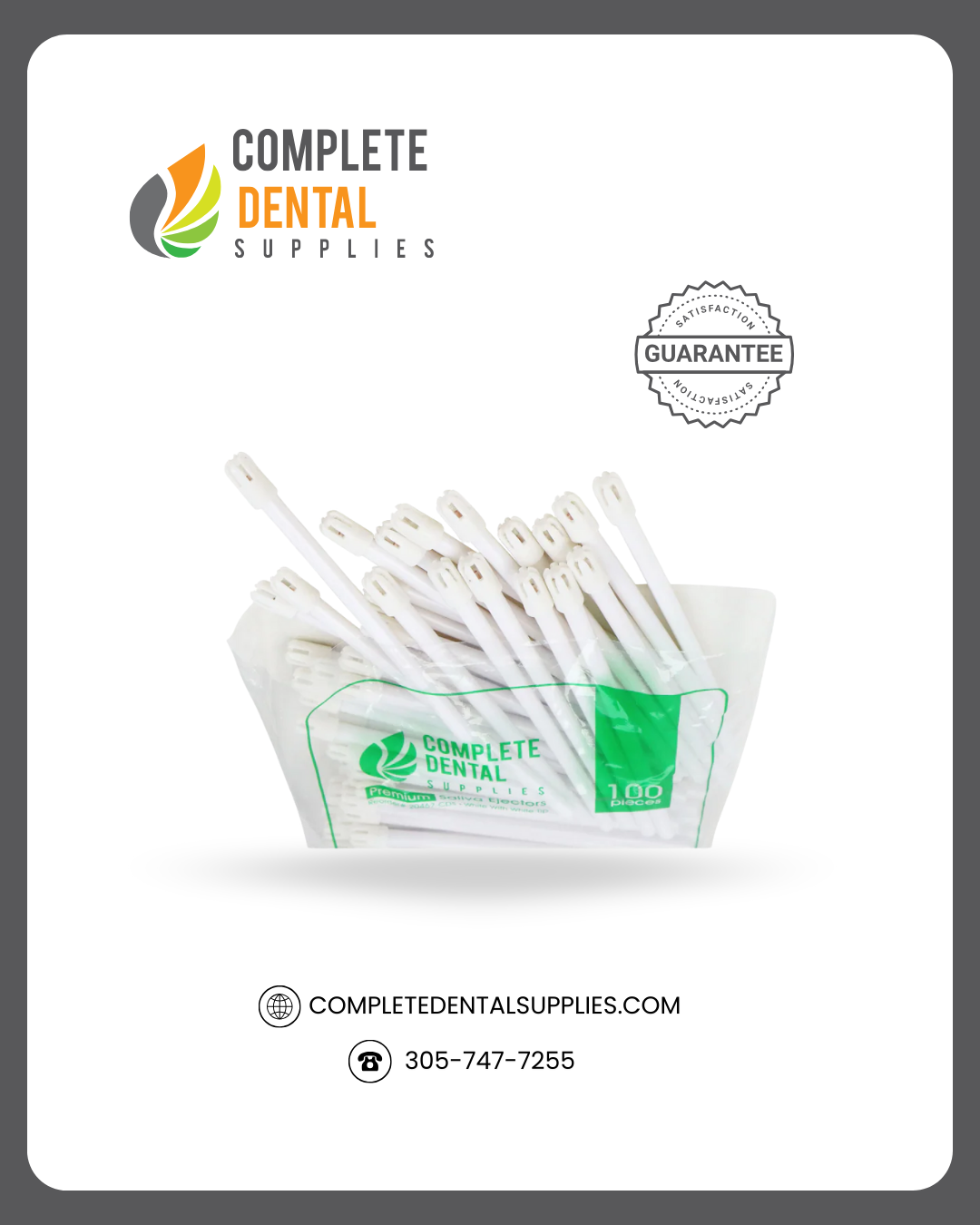 Saliva Ejectors, Premium, 148MM, 100 pcs/Bag.