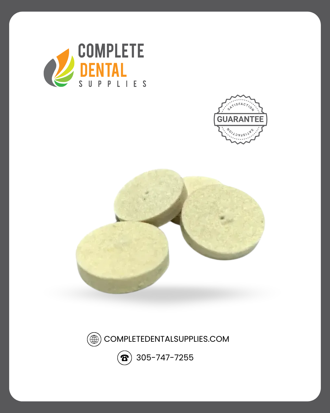 Felt Wheels (Medium), Felt-Med, 1.0 x 0.20 mm, 100PCS/ pack.