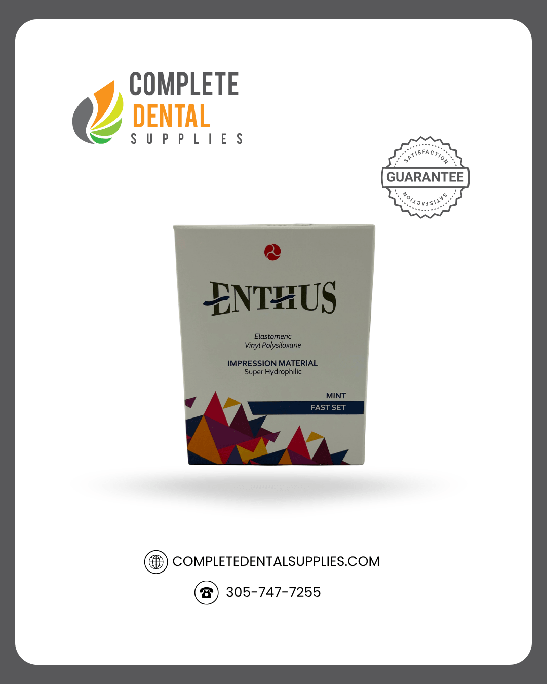 Enthus VPS Light Body Fast Set - Spearmint 4 x 50ml Cartridges
