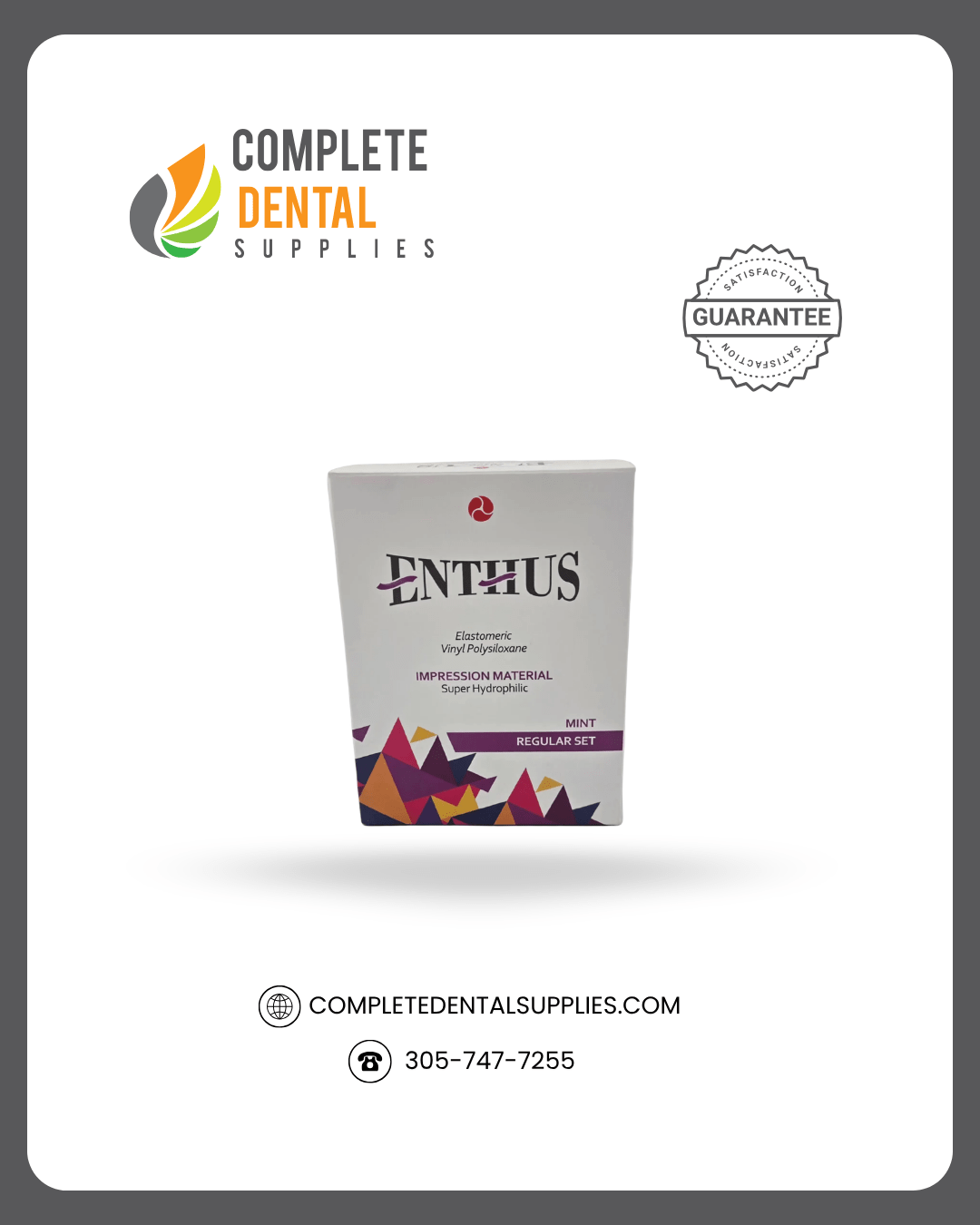 Enthus VPS Light Body Regular Set - Spearmint 4 x 50ml Cartriges.