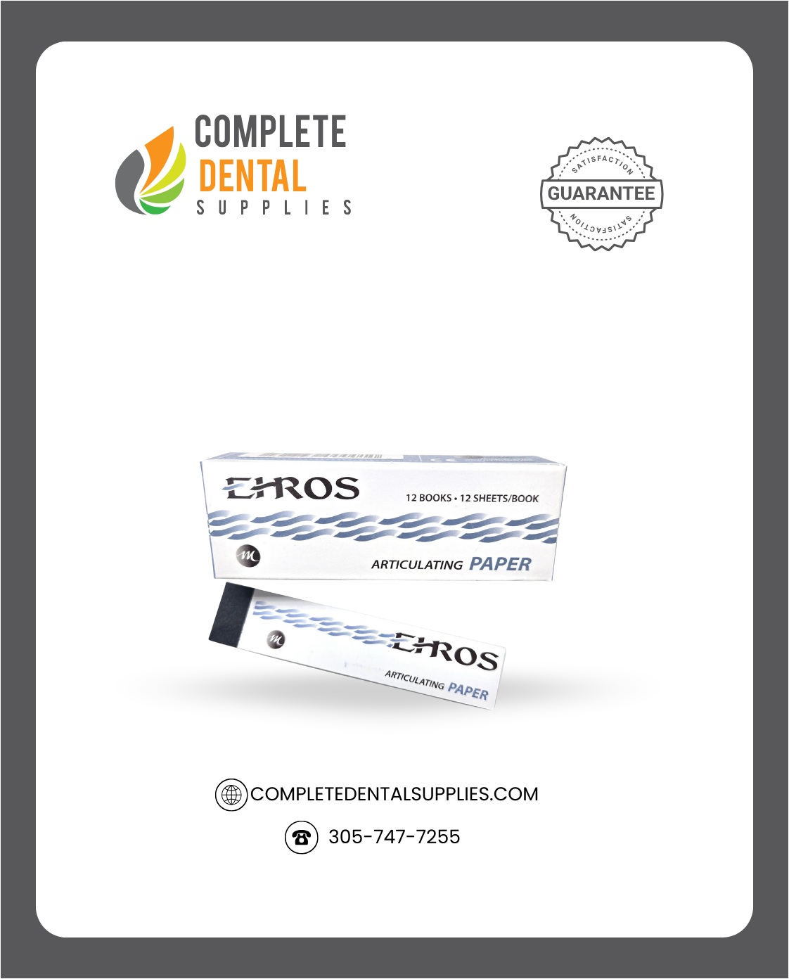 Ehros Articulating Paper - Thin - Red/Blue, 144/box.