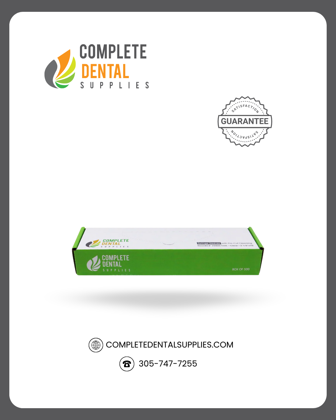 Syringe Sleeves with Pre-Cut Opening, 500 pcs / box.