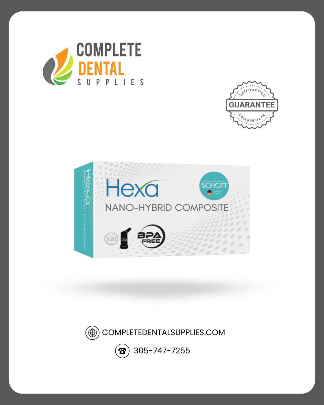 Nano Hybrid Light Cure Composite Unidose, 0.28gm X 20 Unidose Compules.