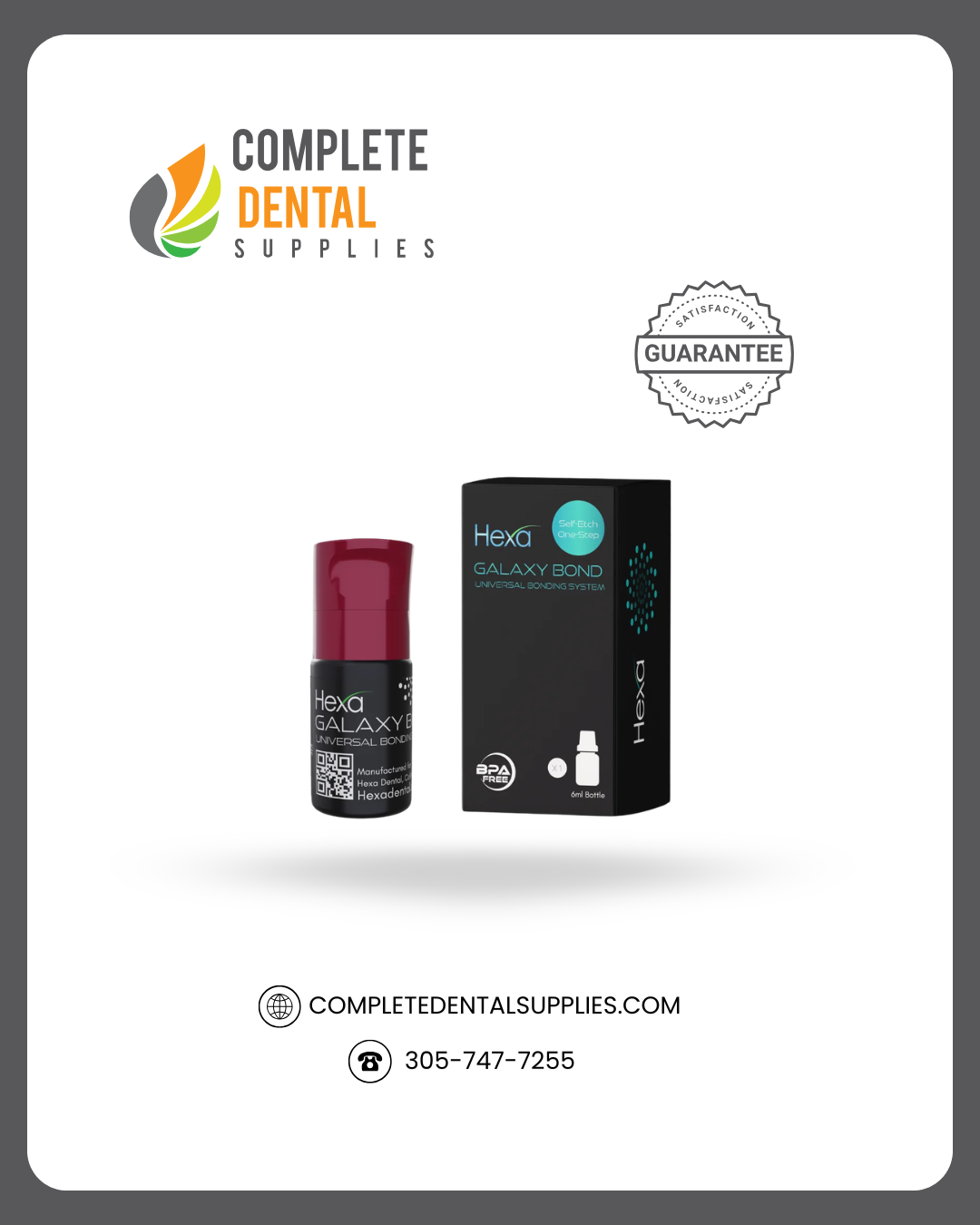 Hexa Galaxy Bond, Light Cure Dental Adhesive, 6mL Bottle
