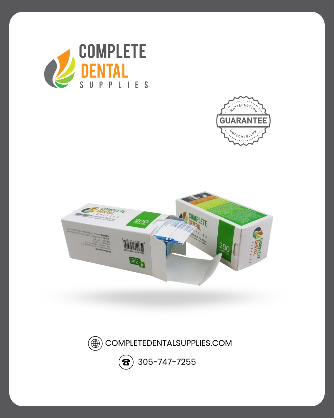 Self Sealing Sterilization Pouches 2.25"*4", 57×(100+25)mm, 200pcs / box.