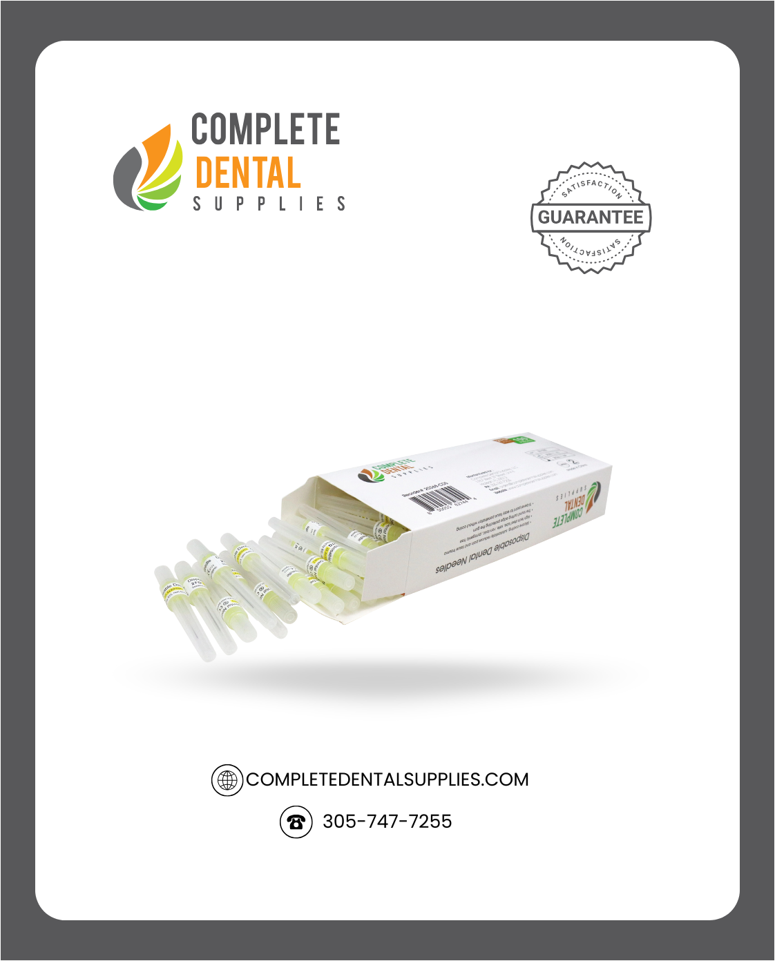 Disposable Dental Needles 27G / Long, 100 pcs / box.