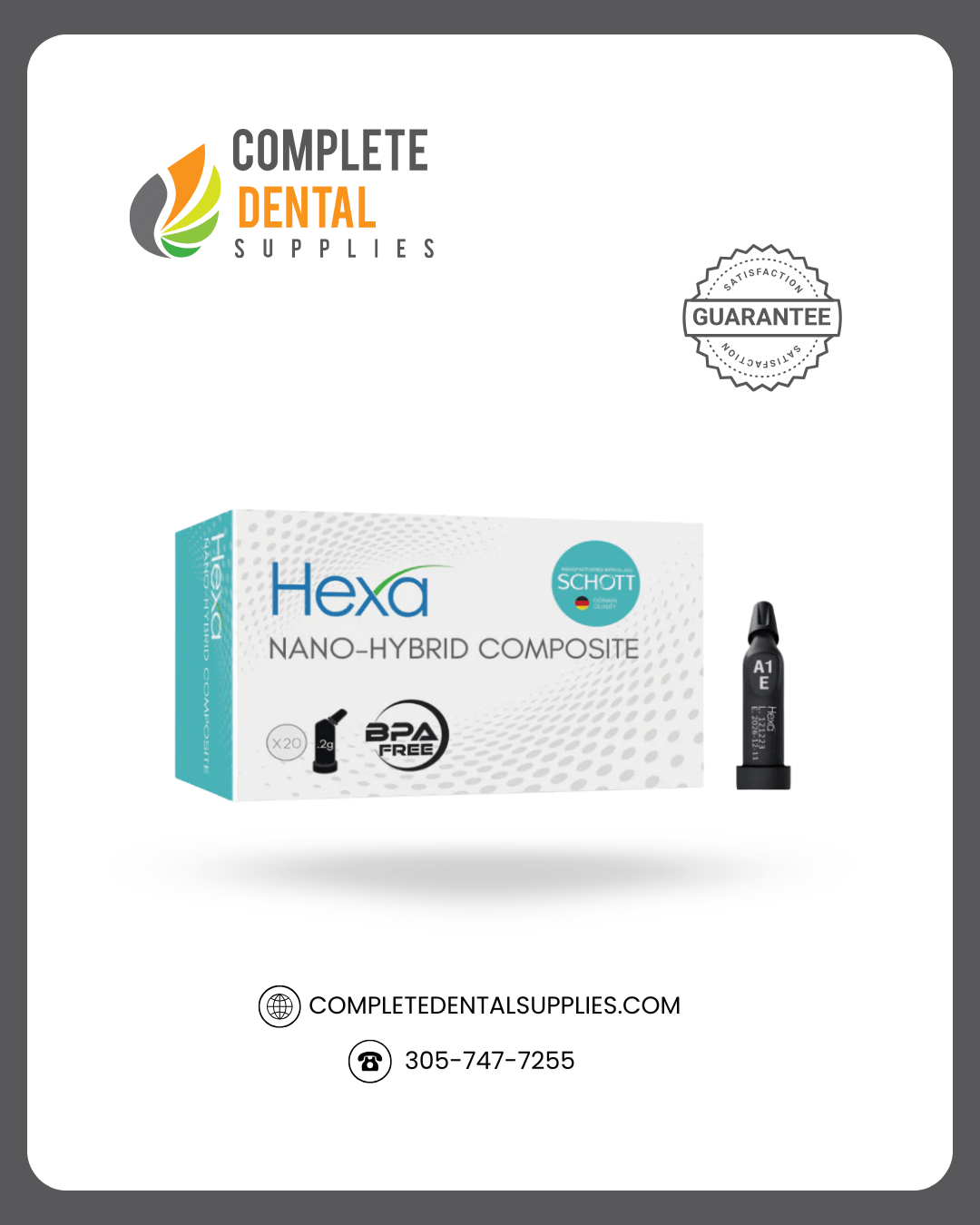 Nano Hybrid Light Cure Composite Unidose, 0.28gm X 20 Unidose Compules.