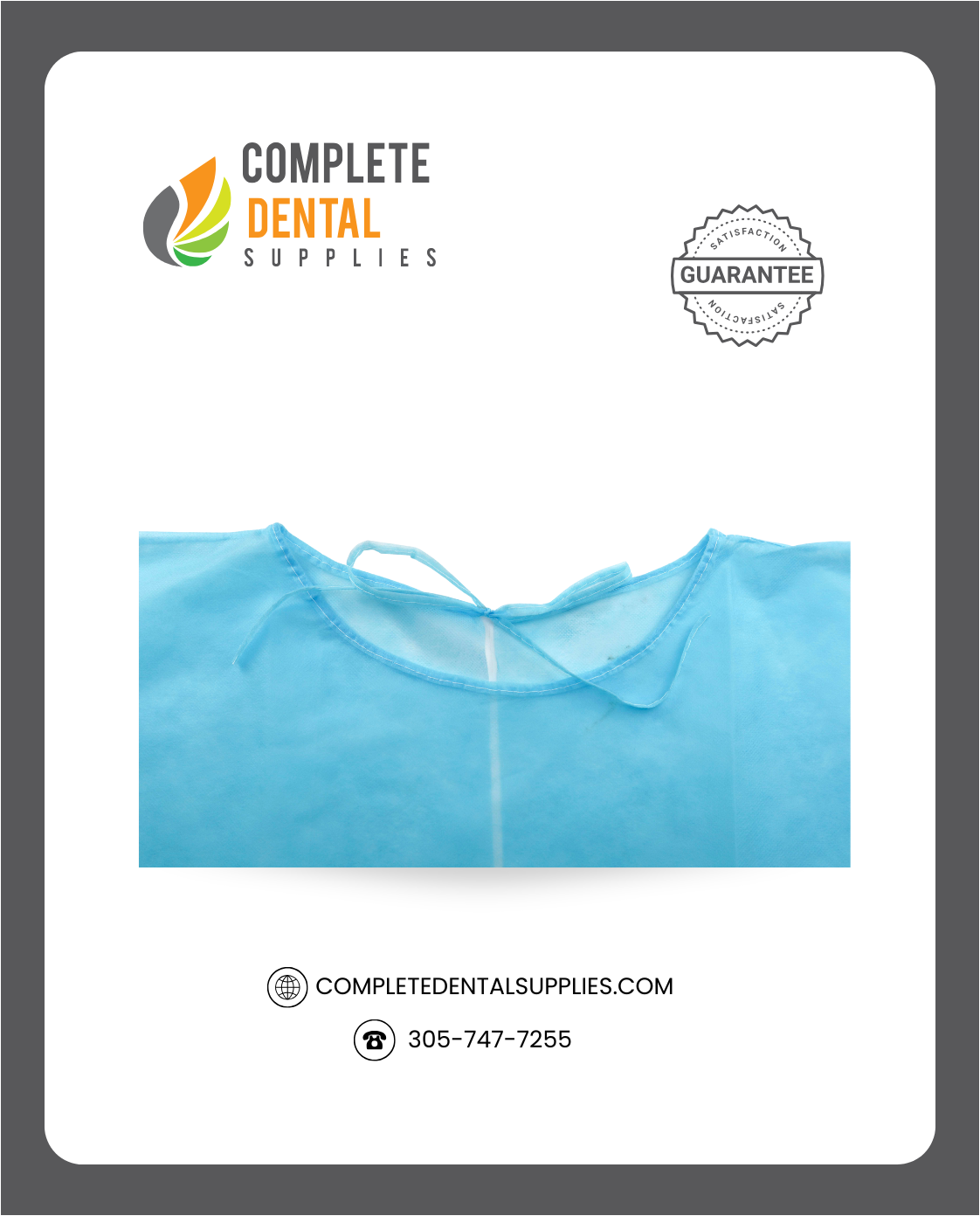 Isolation Gown, Nylon Knitted Cuffs,30g PP, 5 Bags / Case.