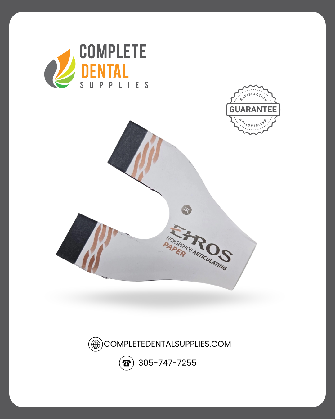 Ehros Articulating Paper - Thin - Red/Blue Horseshoe, 72/box.