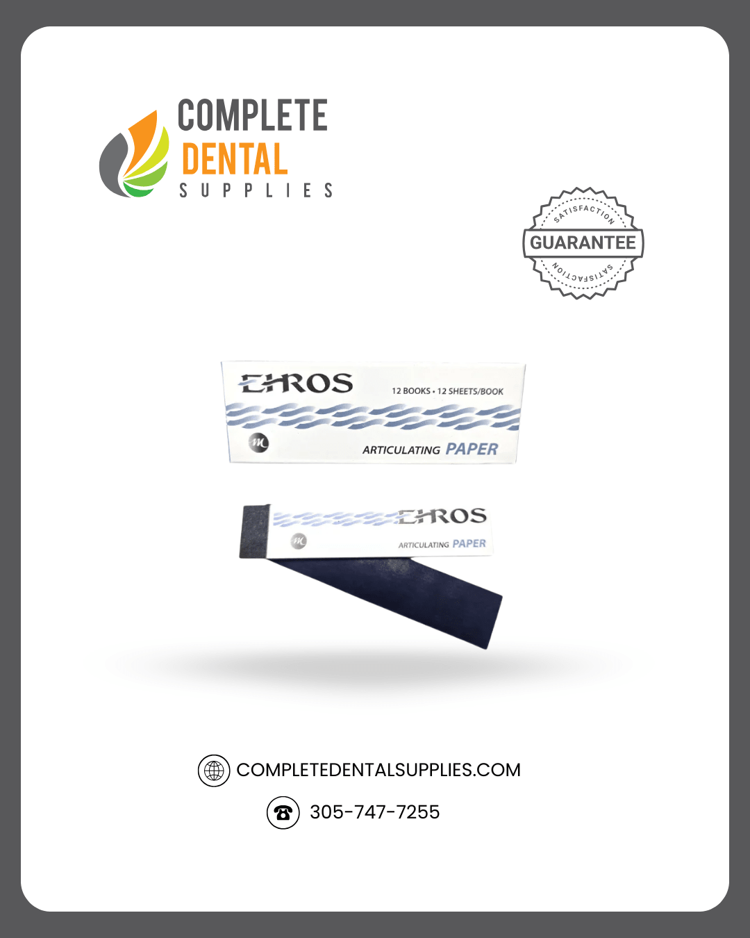 Ehros Articulating Paper - Thin - Red/Blue, 144/box