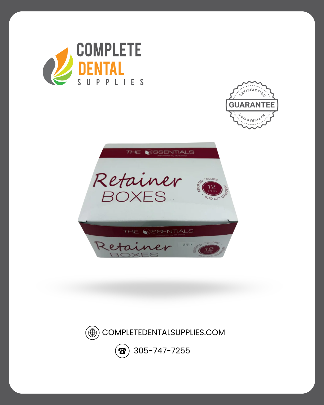 Retainer Boxes Assorted Color, 12/pk