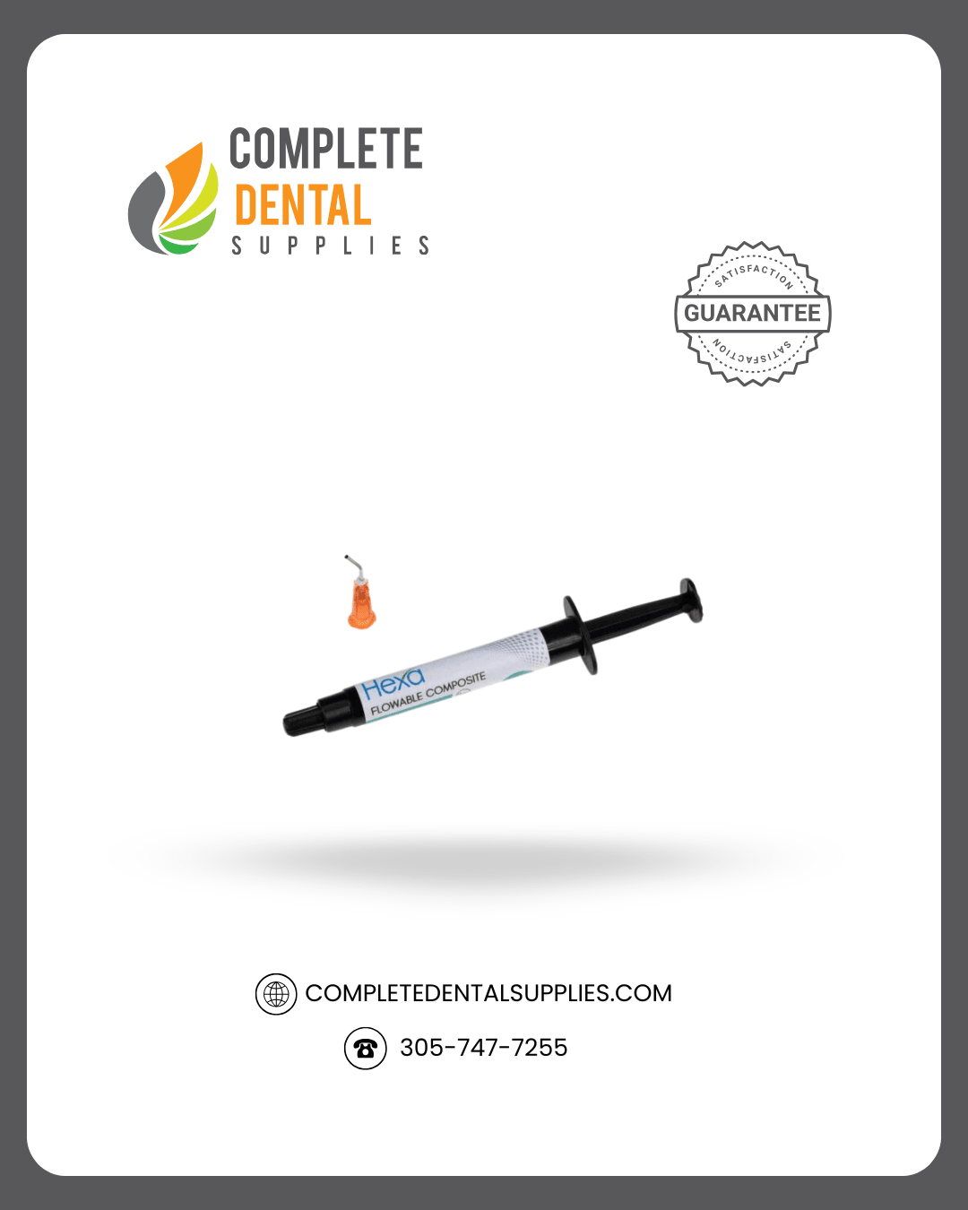 Flowable Composite A2, 4 x 2 gram syringes & 20 pre-bent tips.