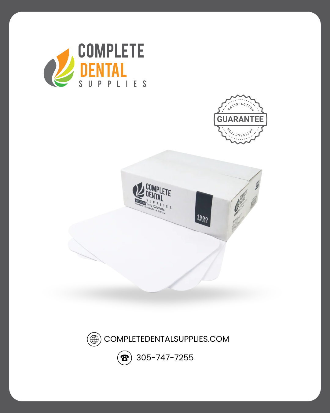 Tray Covers, White 8-1/2“x12-1/4", 1000 pcs / case.