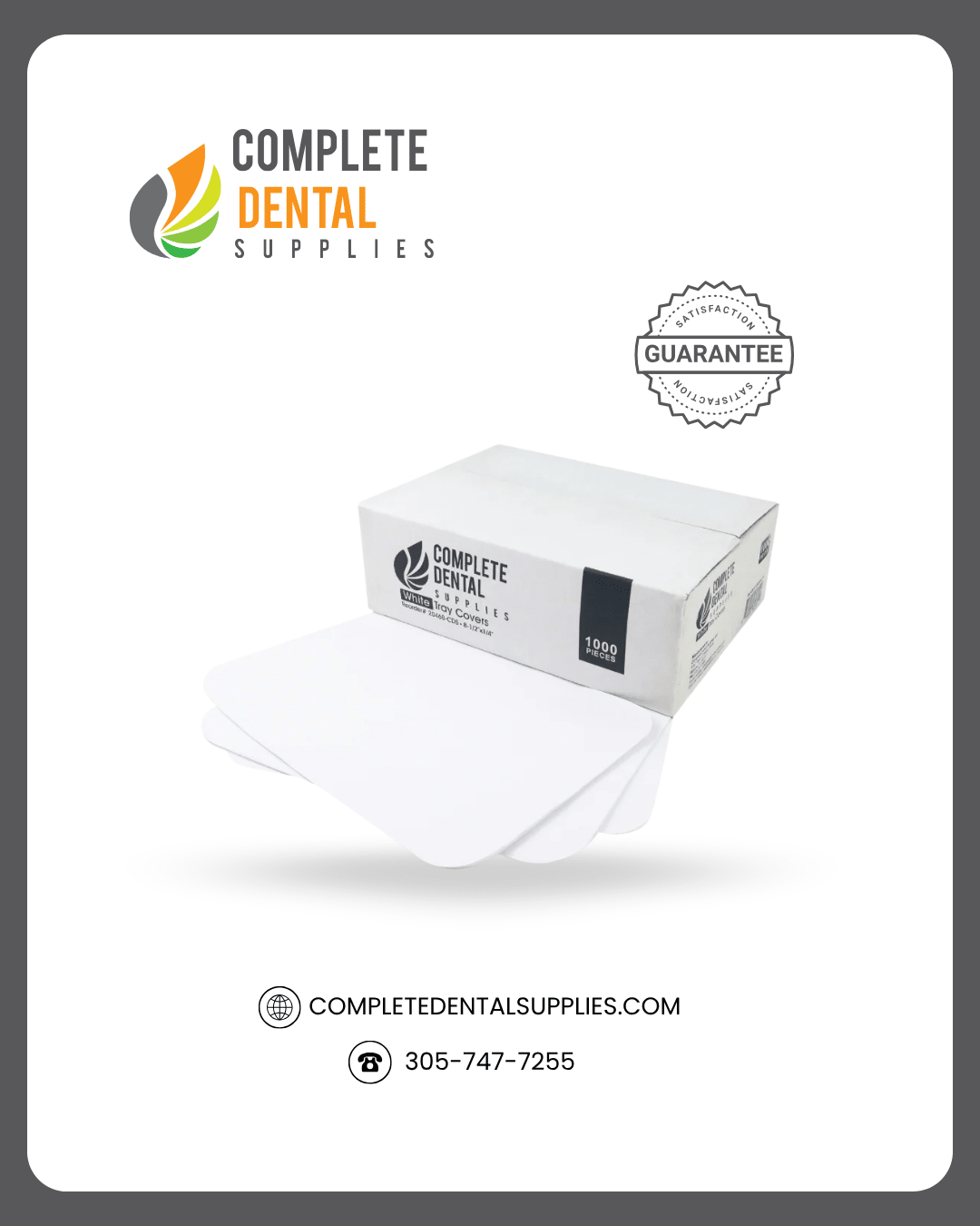 Tray Covers, White 8-1/2“x12-1/4", 1000 pcs / case.