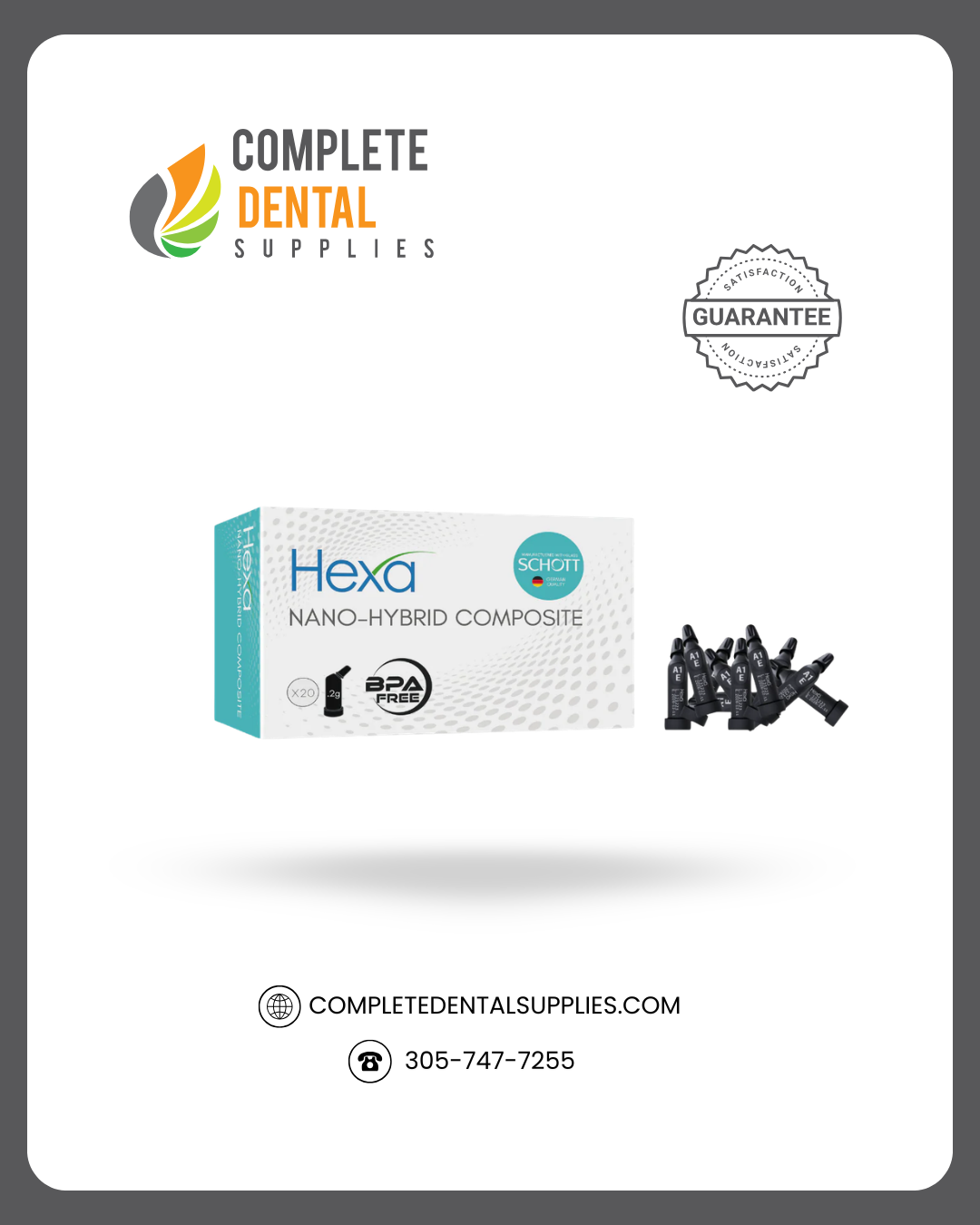 Nano Hybrid Light Cure Composite Unidose, 0.28gm X 20 Unidose Compules