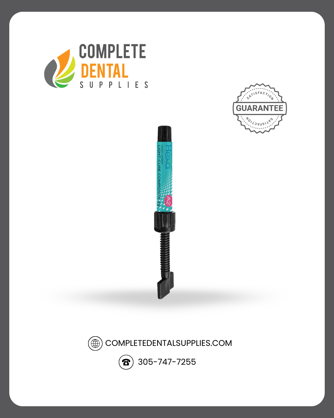 Nano Hybrid Light-Cure Composite Syringe, 1 x 4gm syringe.
