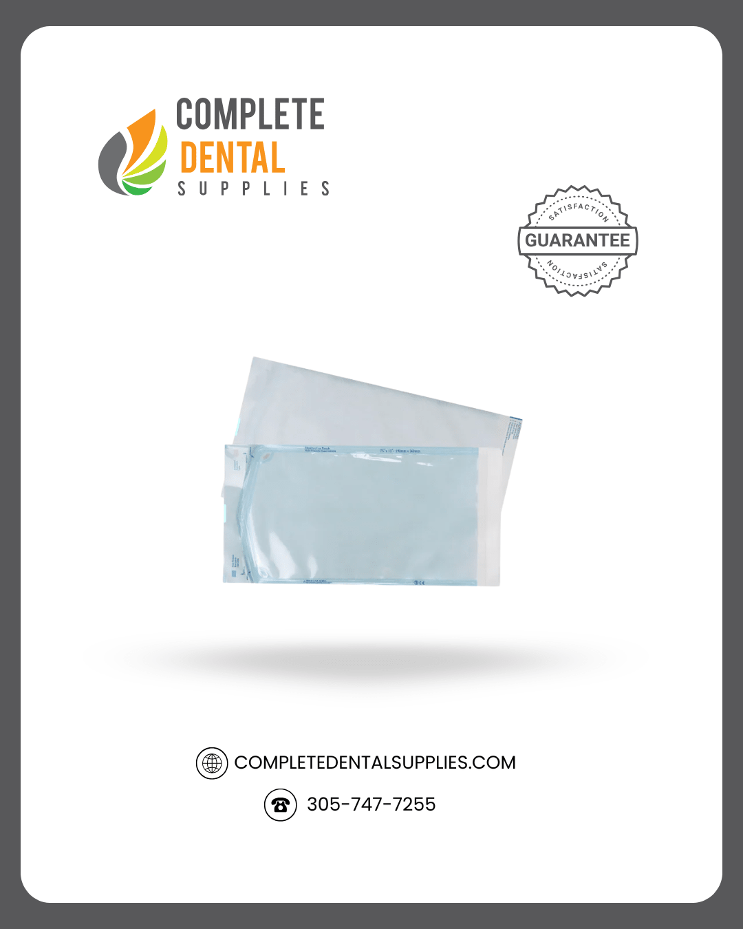 Self Sealing Sterilization Pouches 5.25"*10", 135×(254+29)mm, 200 pcs / box.