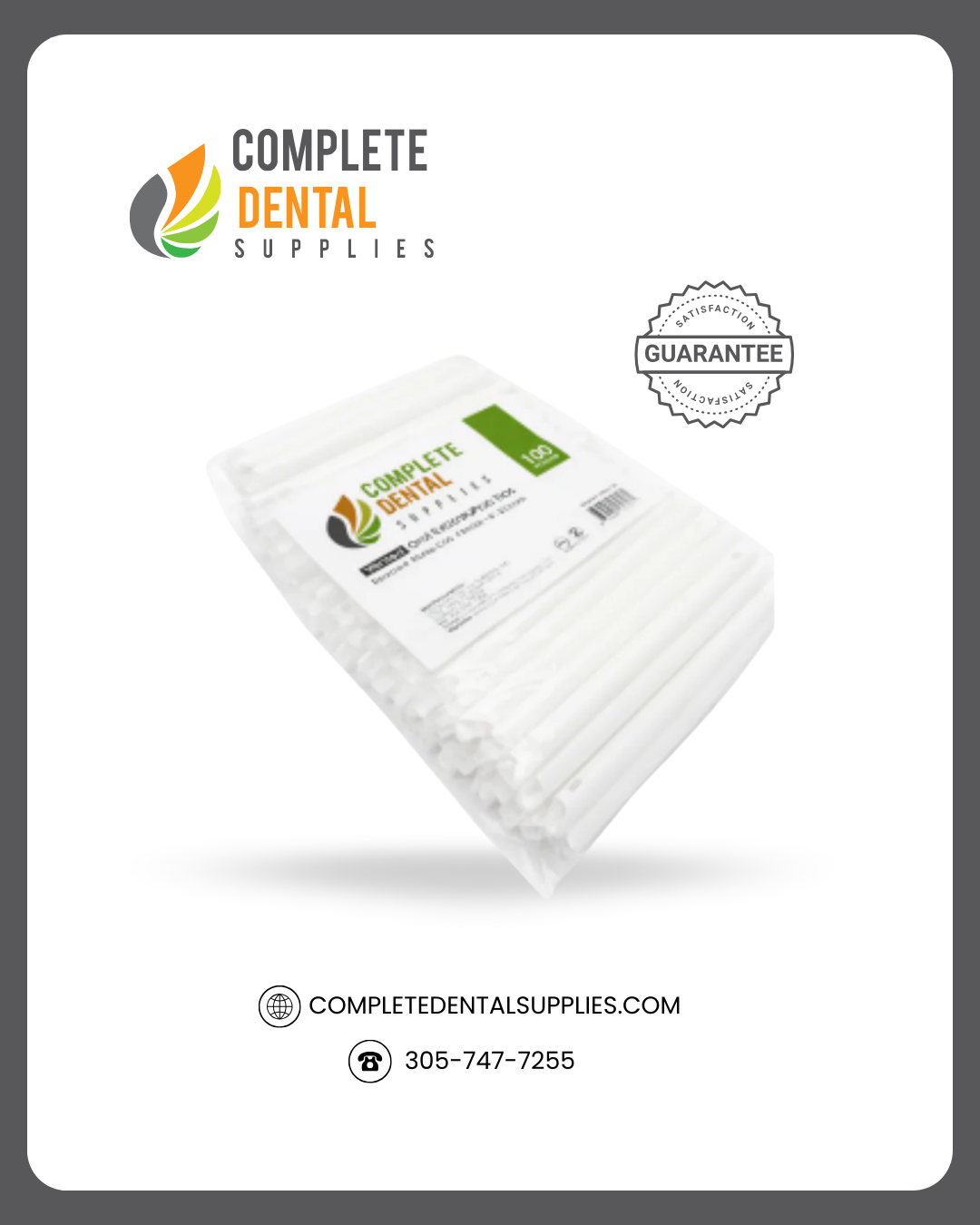 Vented Oral Evacuation Tips 6"-152mm, White, 100 pcs / Bag.