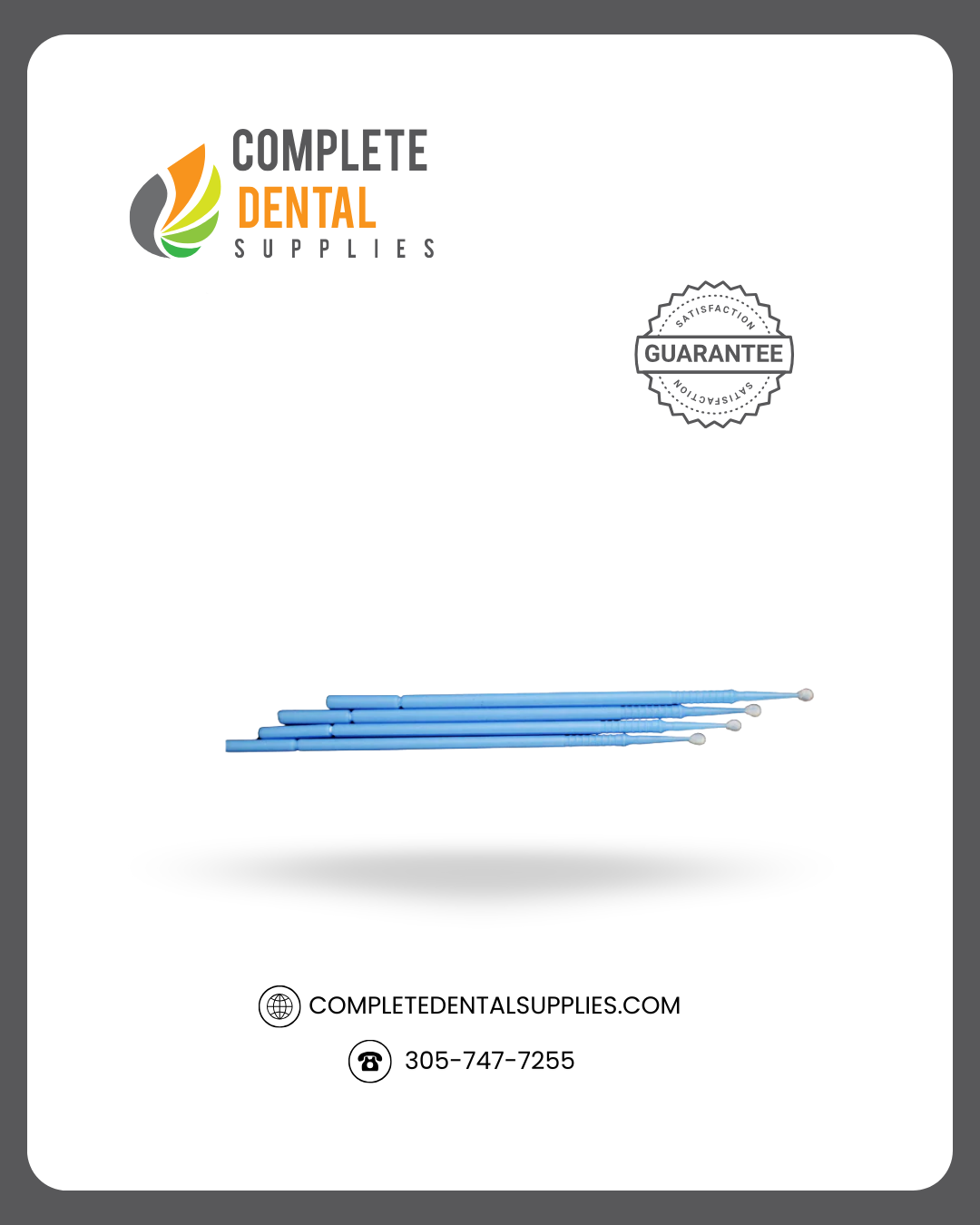 Micro Applicators, Plastic Canister Packaging, # 3, 100 pcs/tubes, 4 tubes/Box.