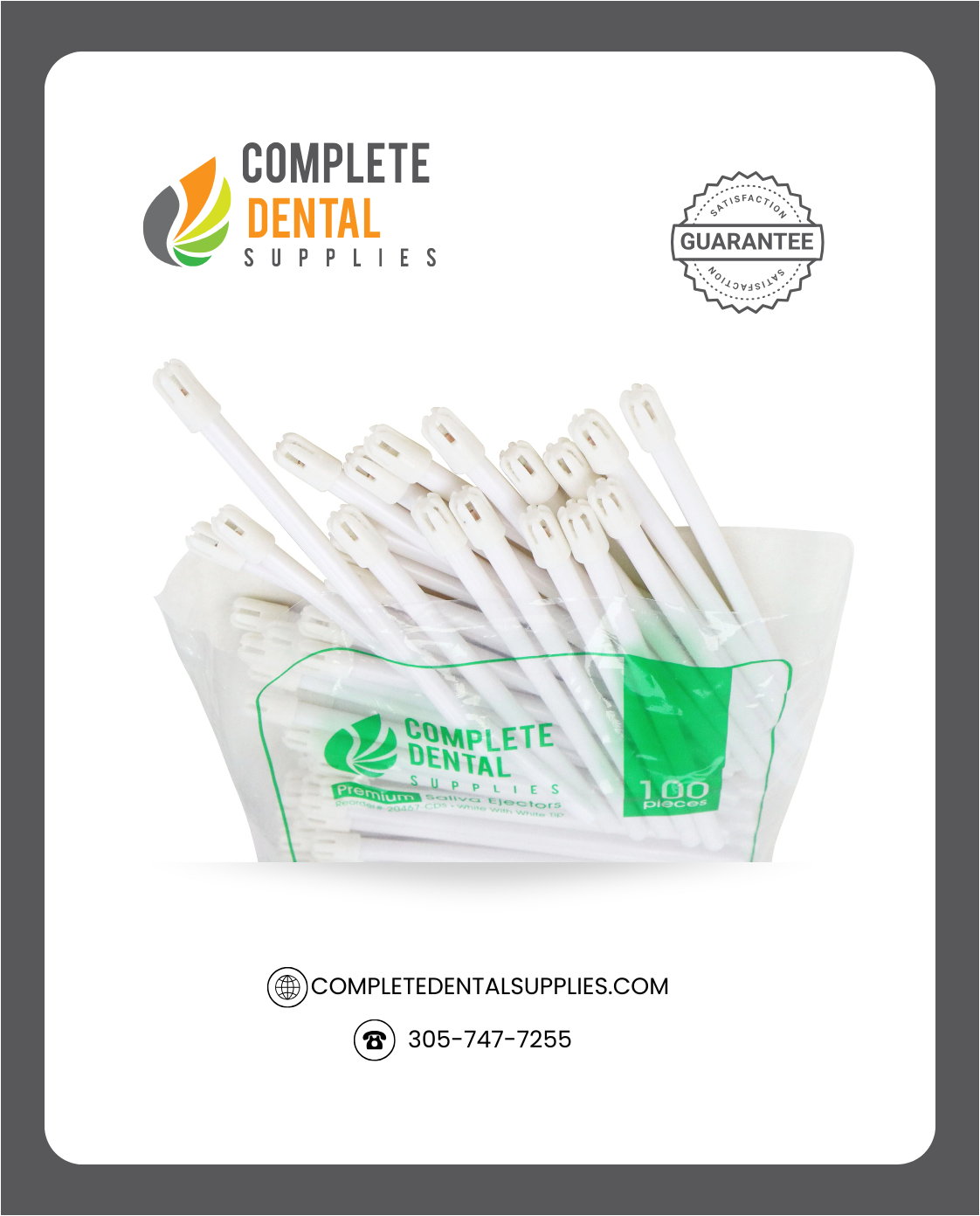 Saliva Ejectors, Premium, 148MM, 100 pcs/Bag.