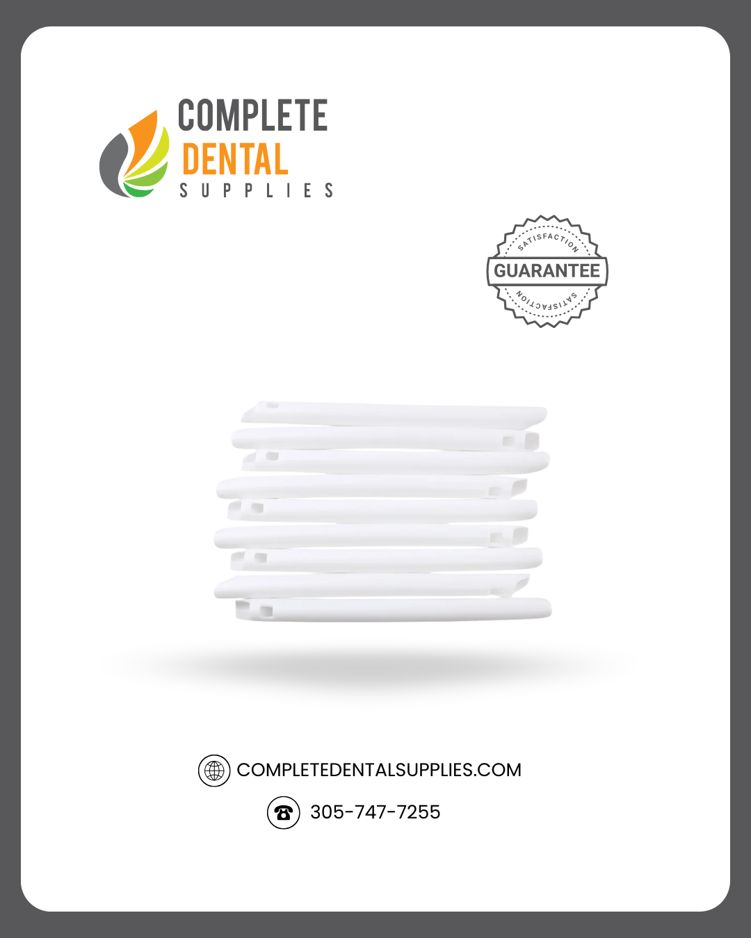 Vented Oral Evacuation Tips 6"-152mm, White, 100 pcs / Bag.