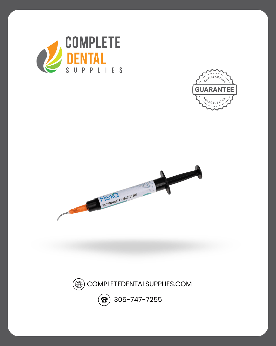 Flowable Composite A2, 4 x 2 gram syringes & 20 pre-bent tips.
