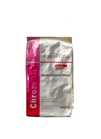 HYGEDENT - Chromatic FAST Alginate 453gr, Mint flavor, 1lb/Bag.