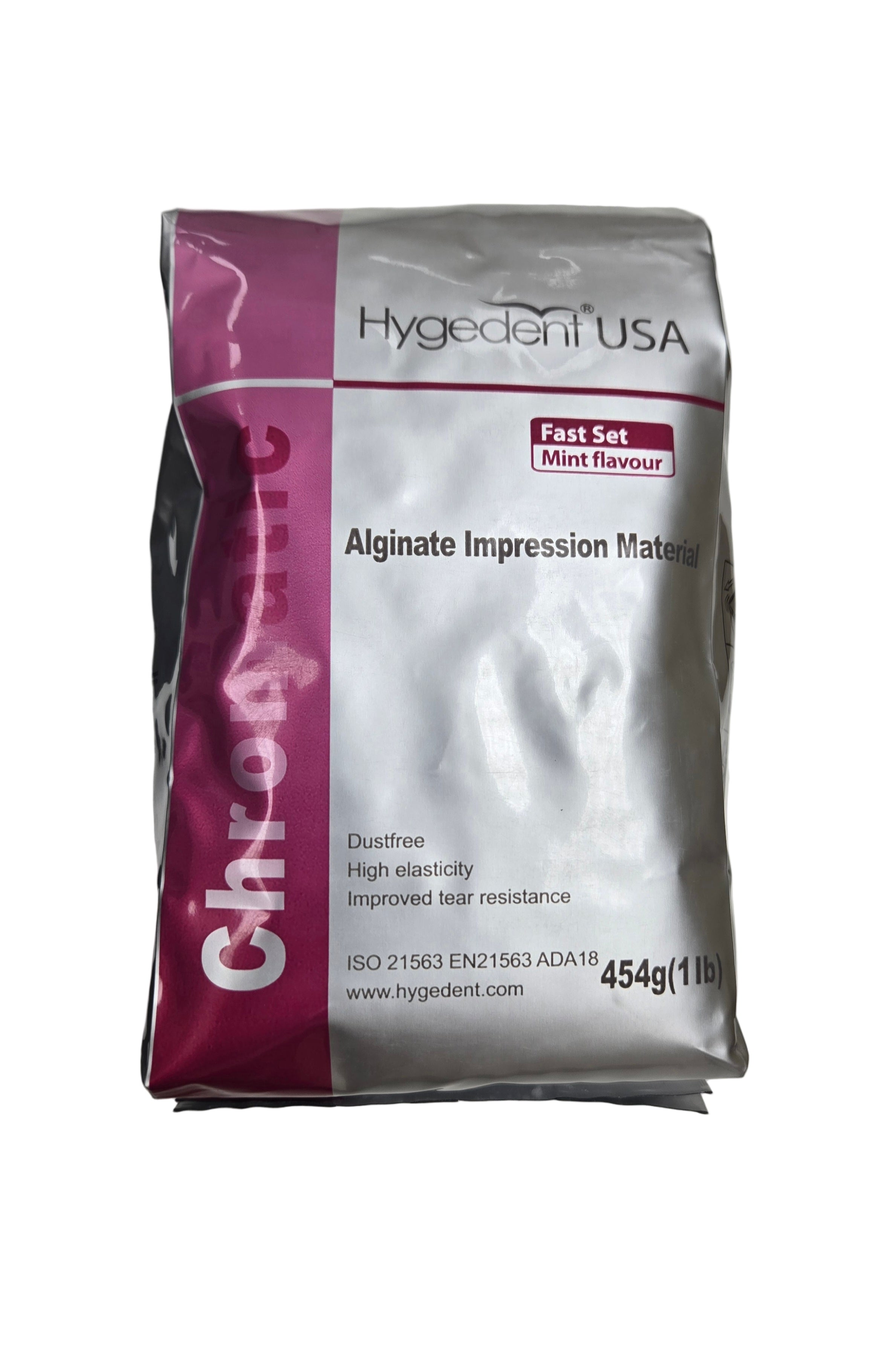 HYGEDENT - Chromatic FAST Alginate 453gr, Mint flavor, 1lb/Bag.