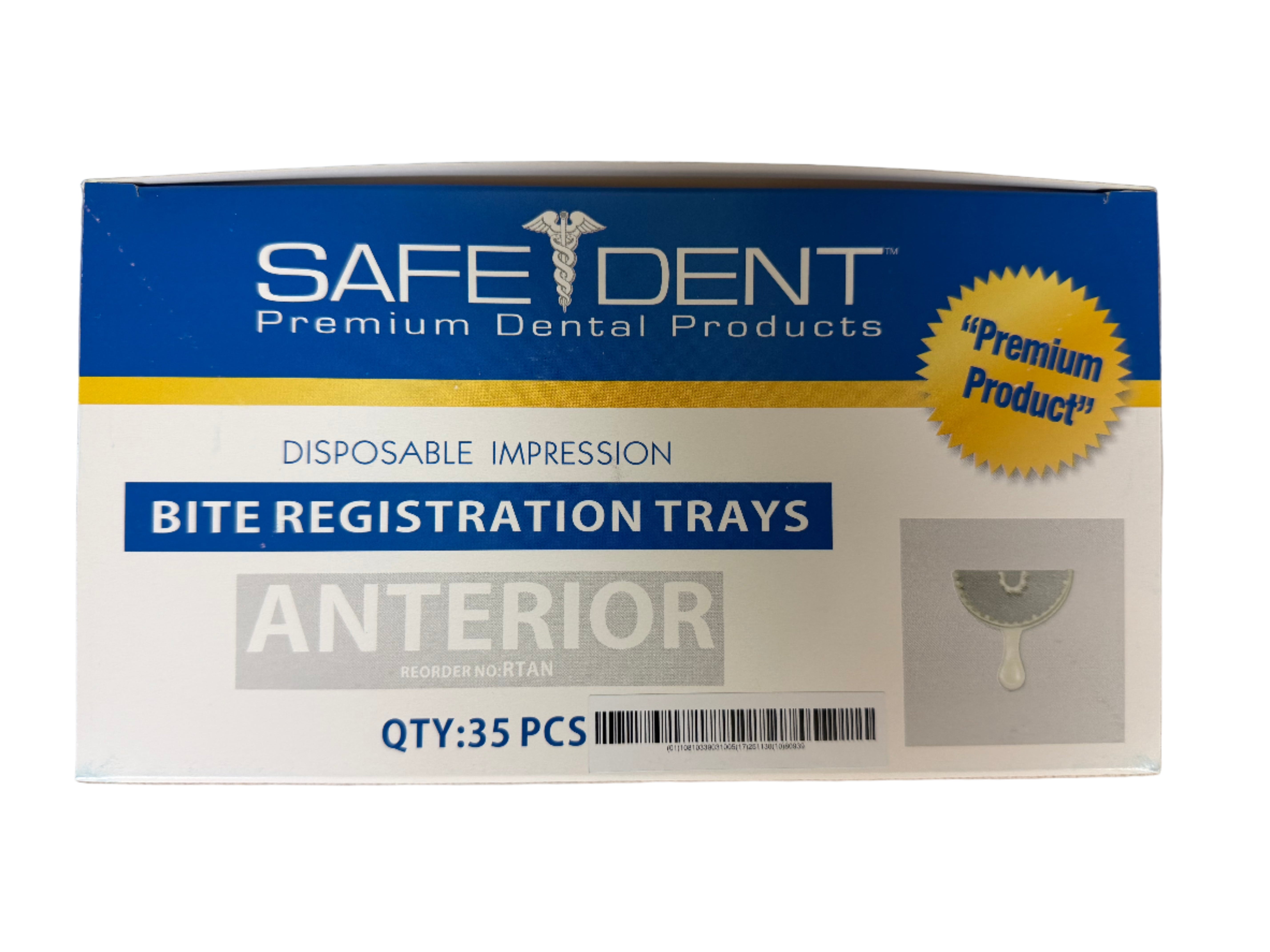 Bite Registration Trays, Anterior, small full, 35pcs/bag.
