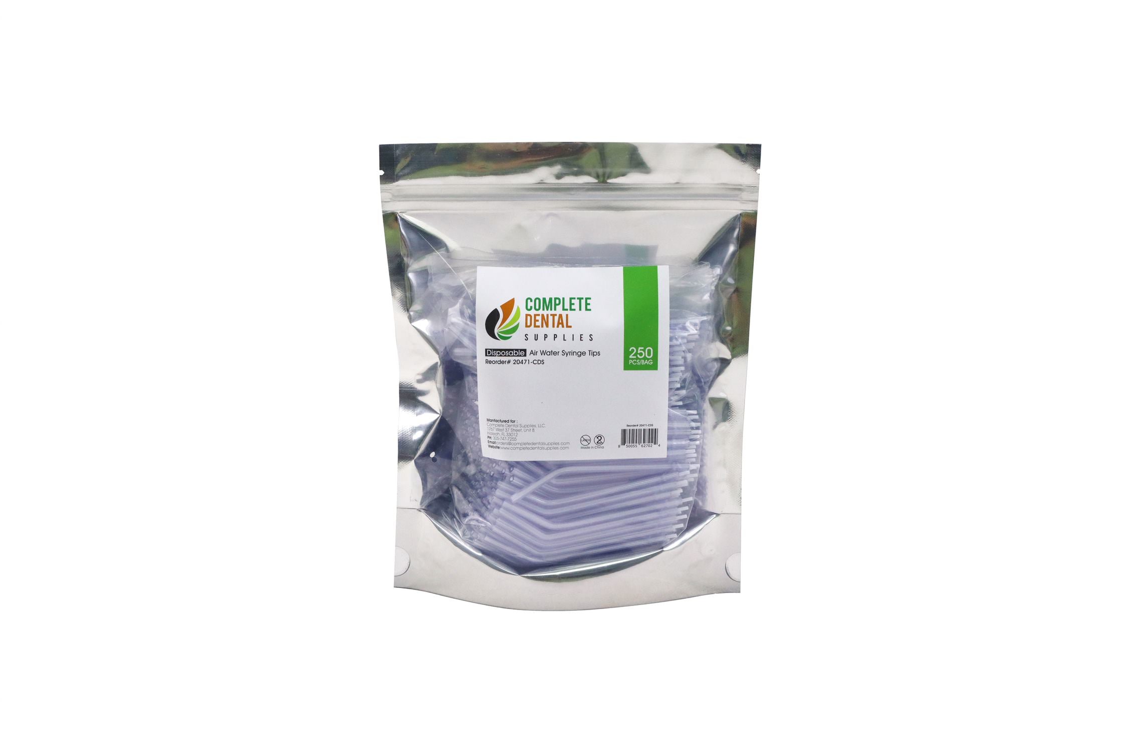 Air Water Syringe Tips, Bag Packaging, 250/Bag.