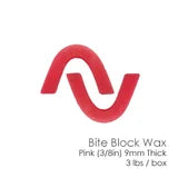 Bite Block Wax - 3/8"( 9mm) Thick - Pink, 100 pcs/box.