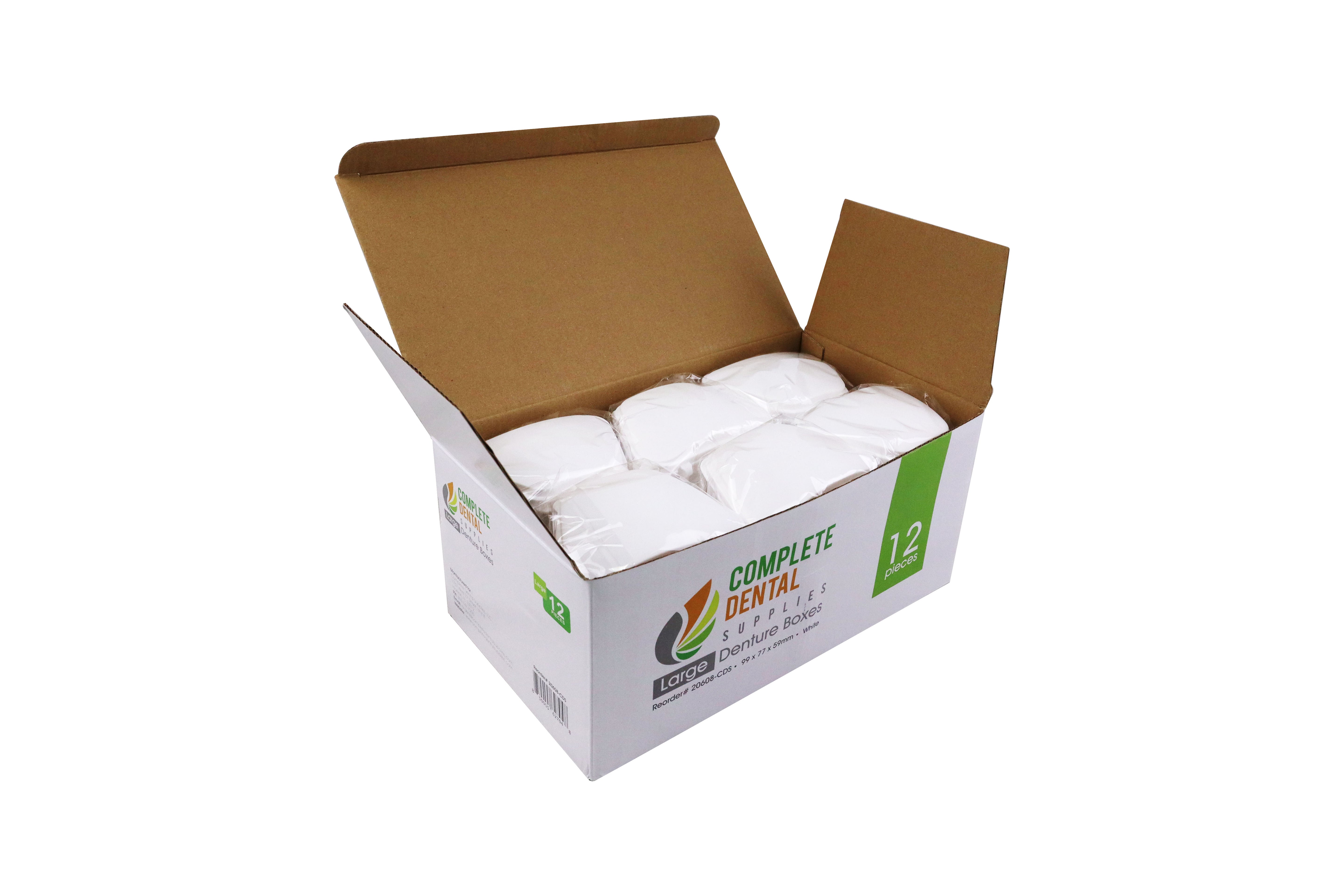 Denture Boxes, Large, only white, 12pcs/Box.