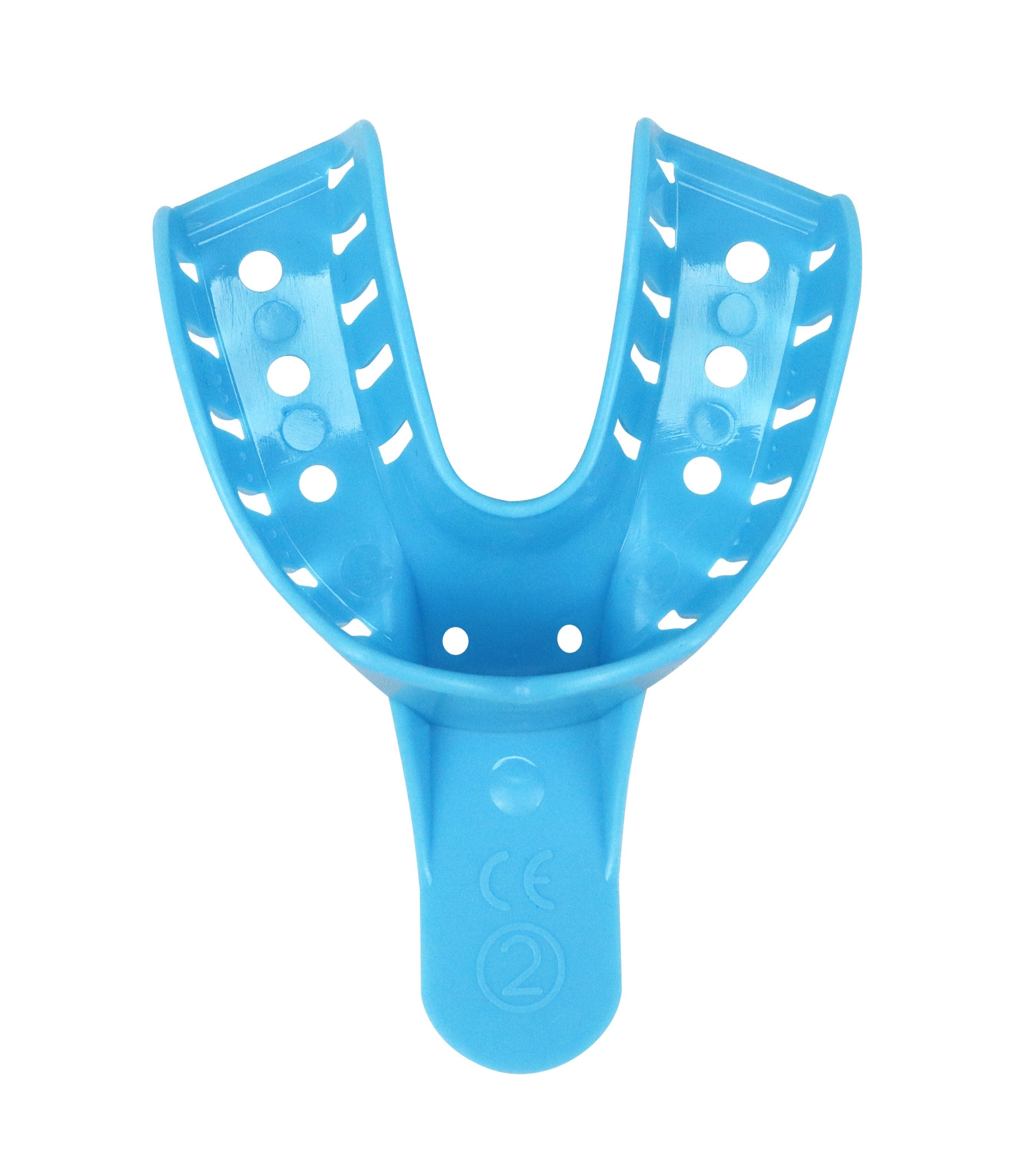 Disposable Impression Trays, Perforated # 2, Large Lower, 12 pcs / bag.