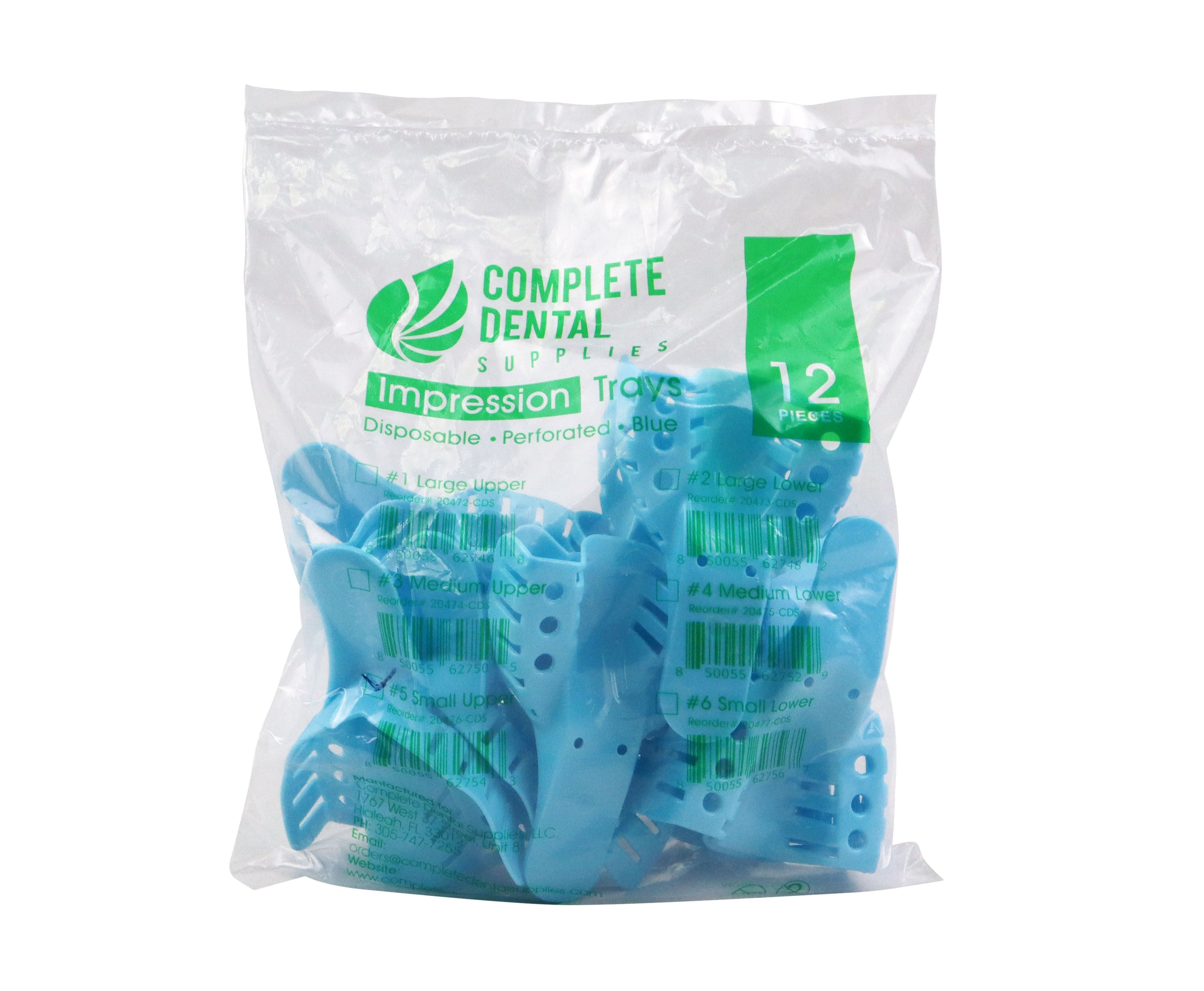 Disposable Impression Trays, Perforated # 5 Small Upper, 12 PCS / Bag.