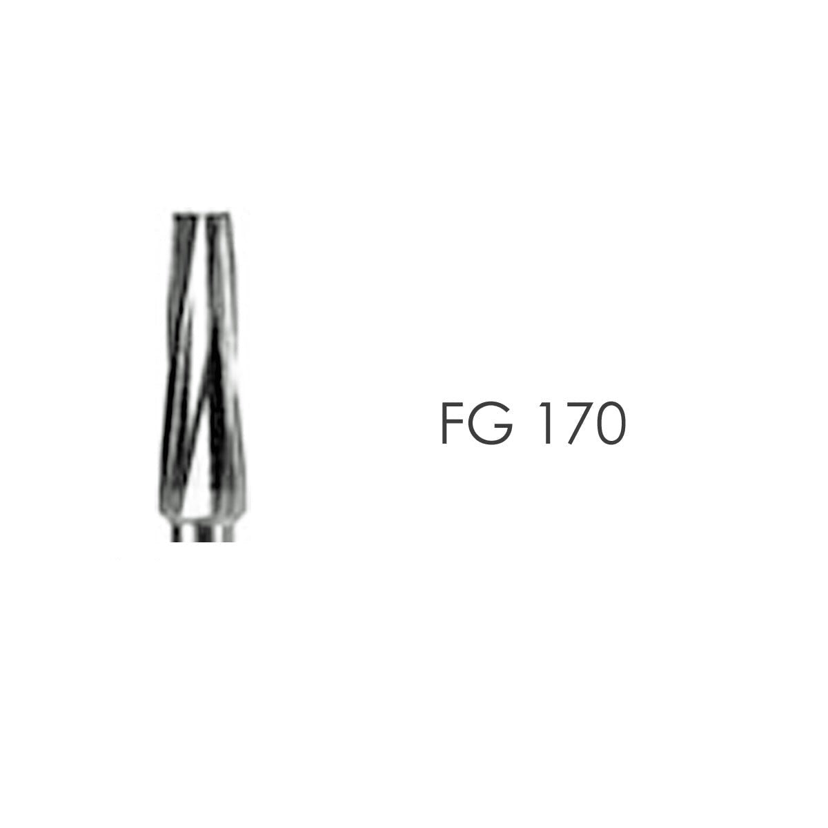 FG Shank Carbide bur # 170, Plain Taper Fissure, 10 pcs/pack.